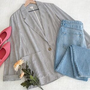 A New Day striped blazer.